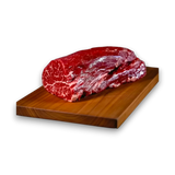 Fresh marbled beef steak on wooden board, premium grass-fed Australian beef