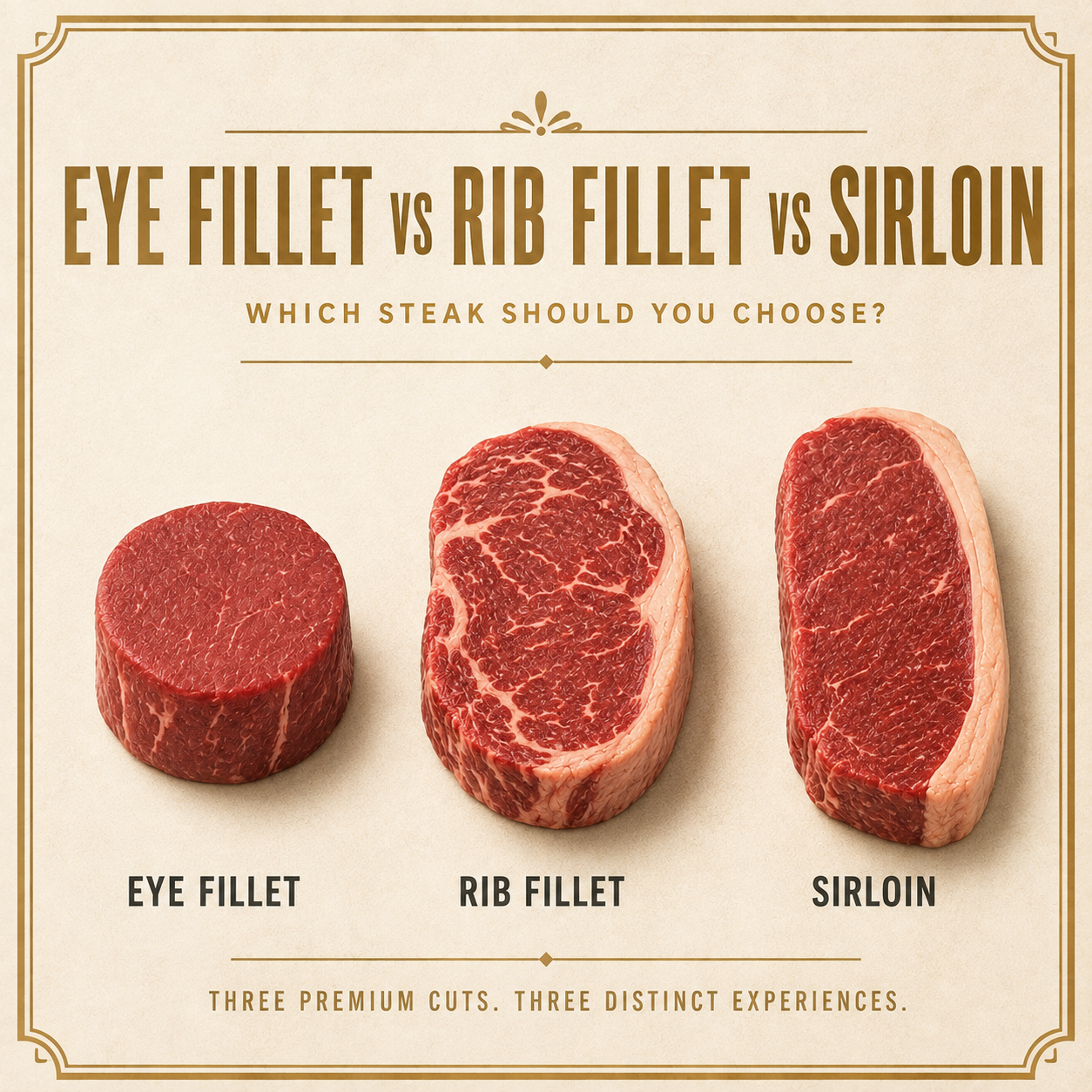 Eye Fillet vs Rib Fillet vs Sirloin: Which Cut?
