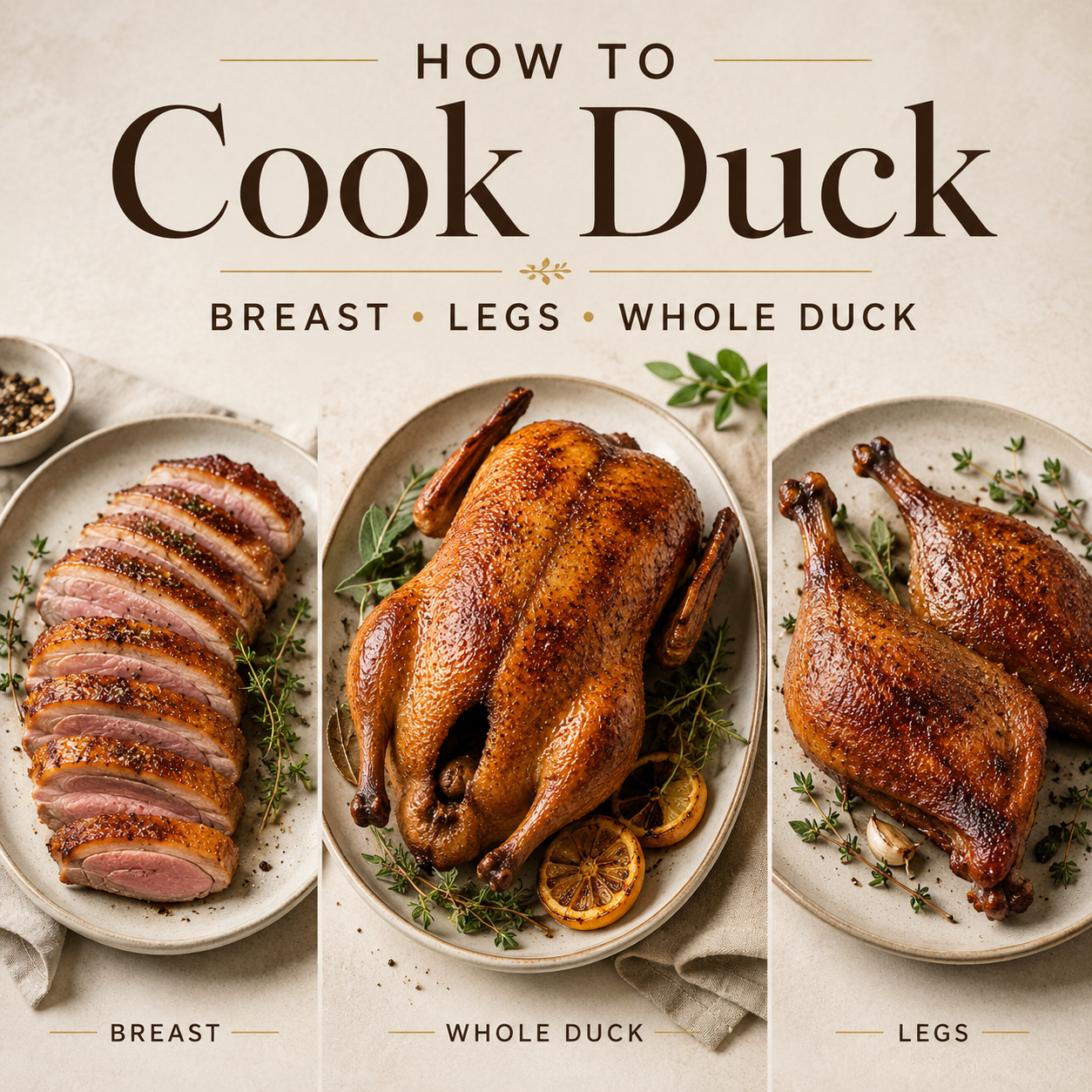 How to Cook Duck: Breast, Legs & Whole Duck