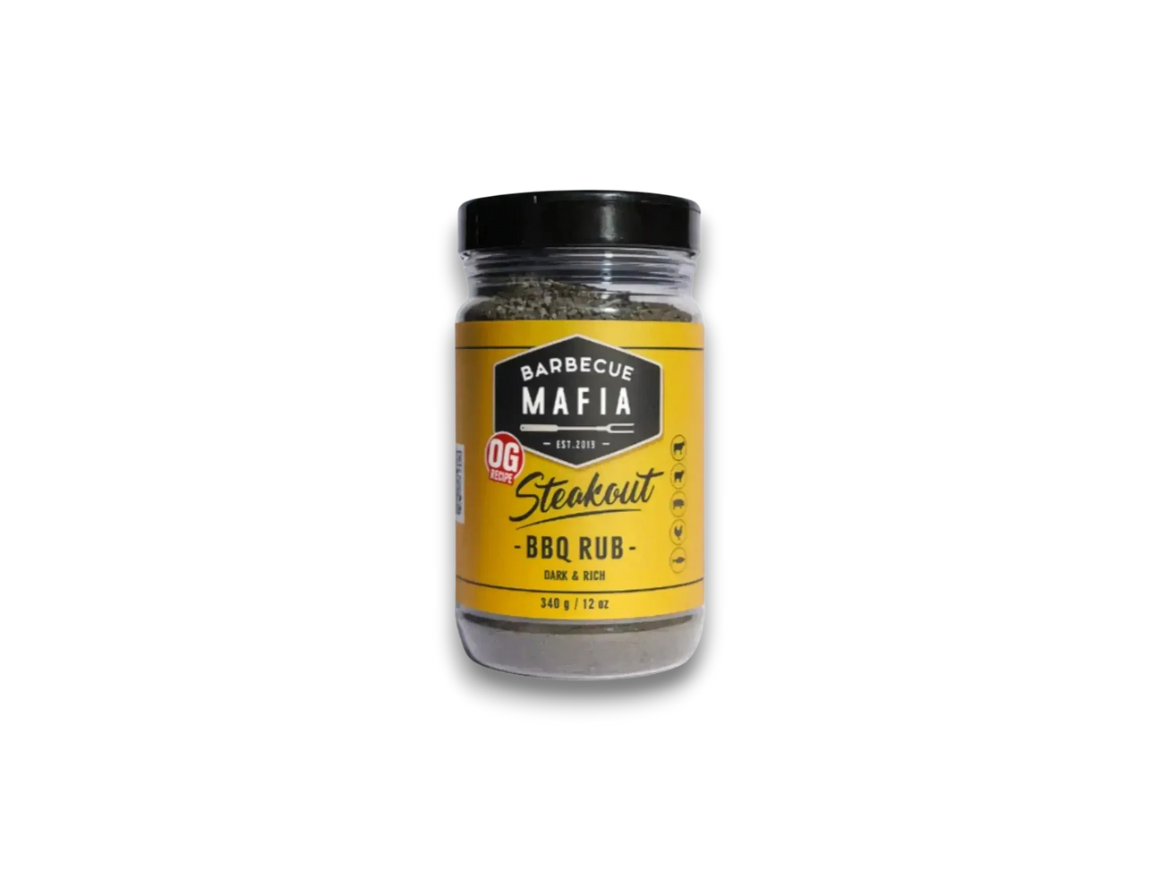 Sauc'd Lownslow The Shadow Blend spice rub jar, premium seasoning by Peter Augustus