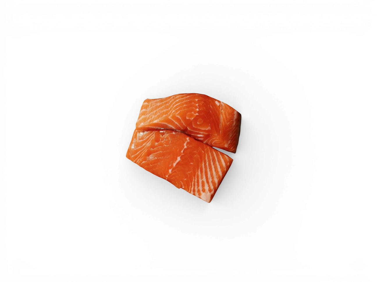 Hand-drawn illustration of a whole salmon fish, detailed on a transparent background