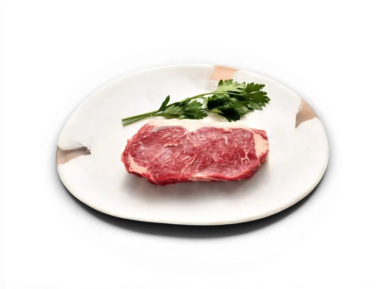 Premium Angus tomahawk steak with garnish on cooling rack, Peter Augustus Craft Butcher