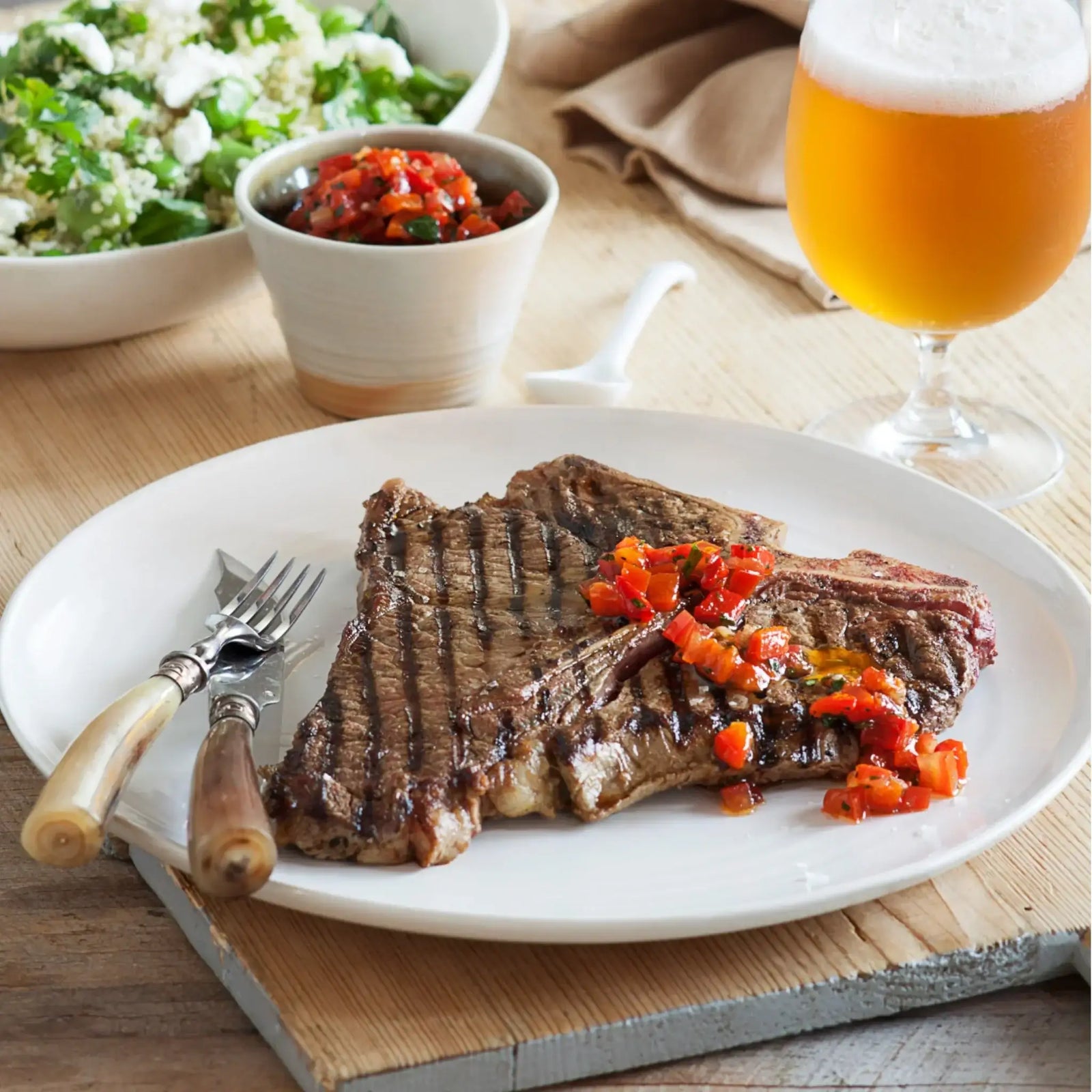 Diamantina Grass-Fed Florentine Share Steak (T-bone) 1kg - SB 2 - Peter Augustus Craft Butcher