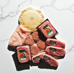 Australian beef steaks, patties, pie, and suet from Peter Augustus Craft Butcher