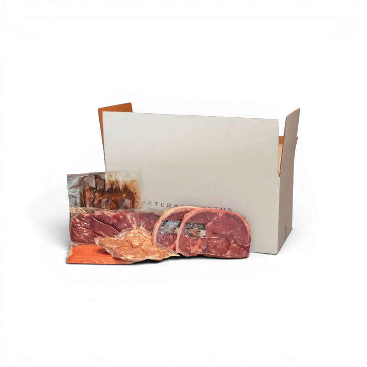 Fresh Wagyu and Pure Angus beef cuts in vacuum-sealed packs, delivered chilled from Queensland stations.