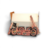 Premium beef gift box with Wagyu, Pure Angus steaks, and gourmet cuts, vacuum-sealed for freshness.