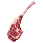 Diamantina Angus Tomahawk steak with marbling, premium Australian beef from Peter Augustus