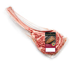 Diamantina Wagyu tomahawk steak with marbling, vacuum-sealed, Peter Augustus Craft Butcher