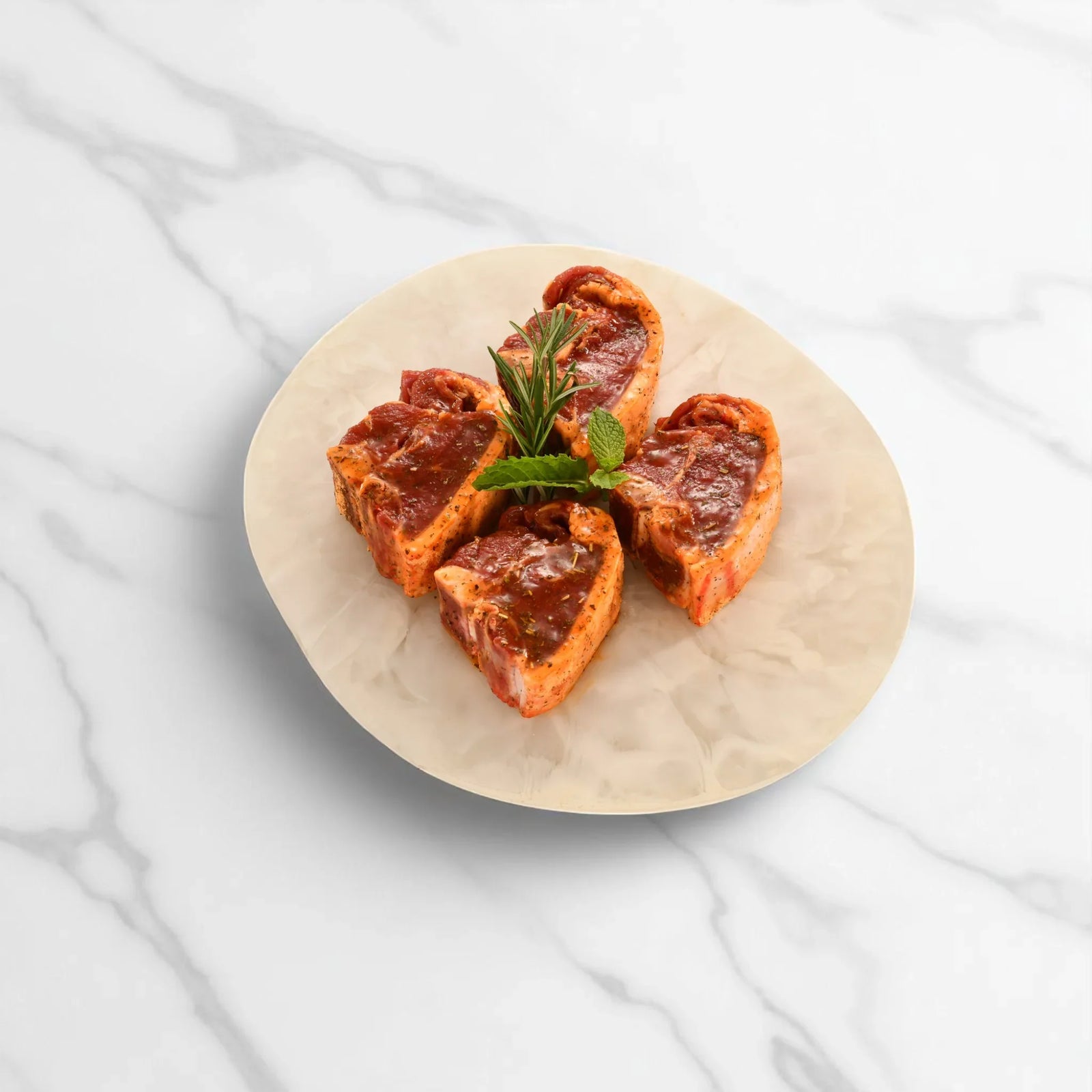 Peter Augustus Lamb Loin Chops with Mint & Rosemary 150gm - Peter Augustus Craft Butcher