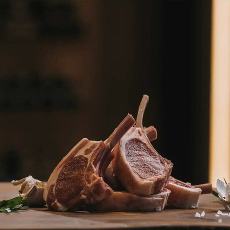 Lamb chop with garlic, herbs, and salt from Peter Augustus Craft Butcher