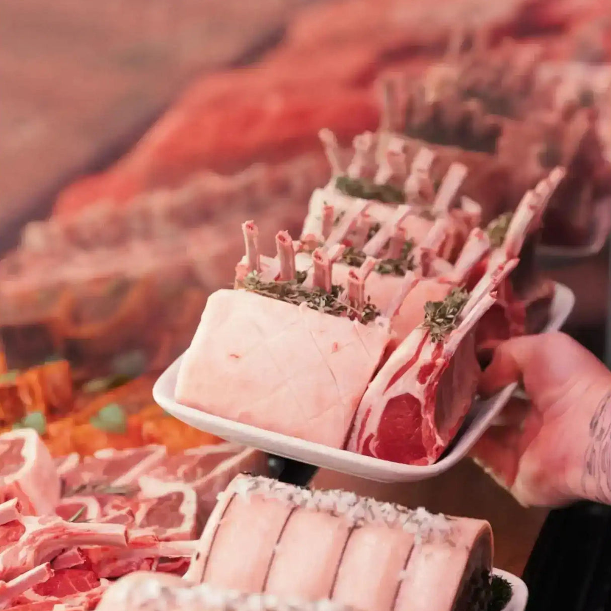 Premium Australian beef and lamb roasts on display at Peter Augustus Craft Butcher