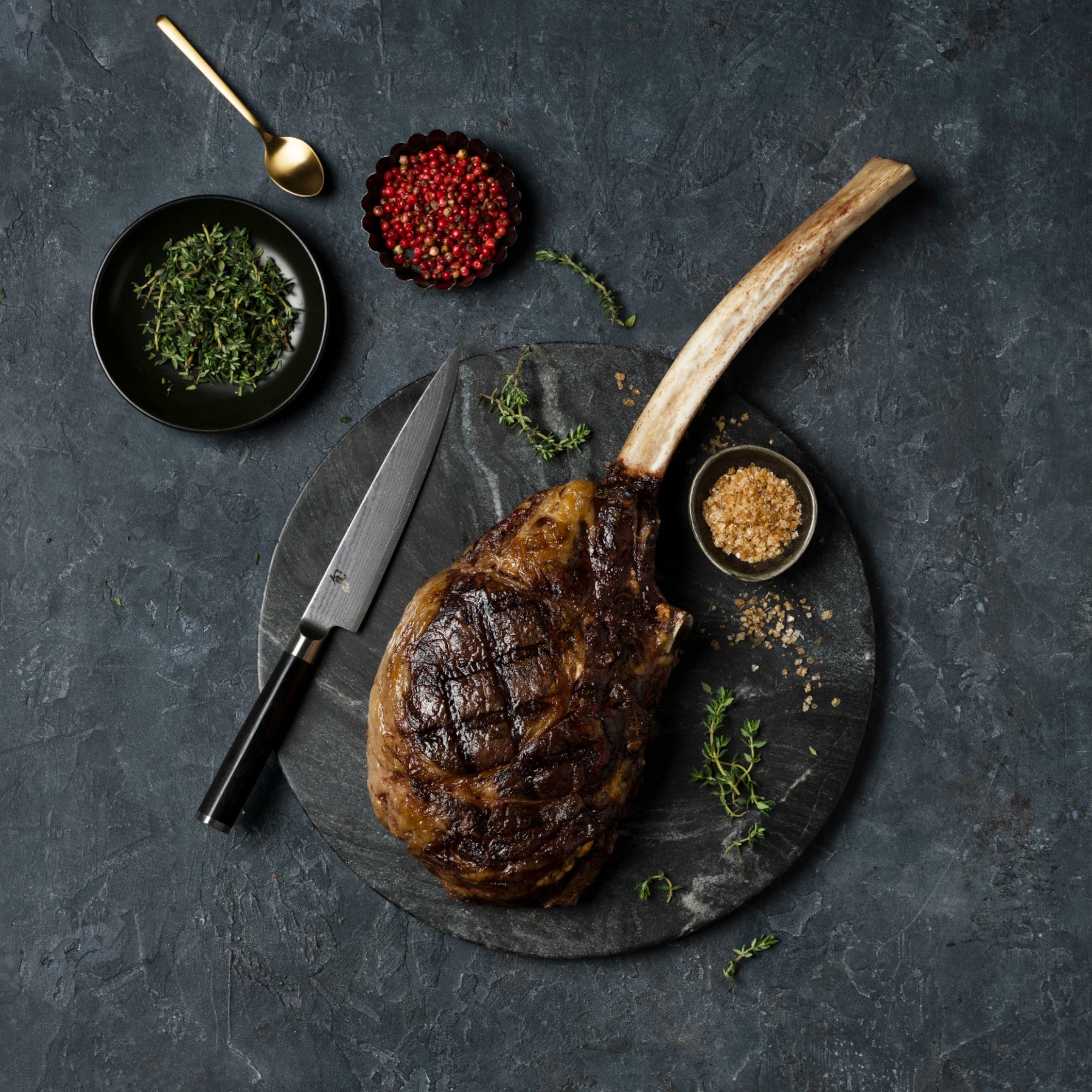 Diamantina Wagyu Tomahawk Steak 1.1kg – Marble Score 4–5, bone-in ribeye with premium marbling