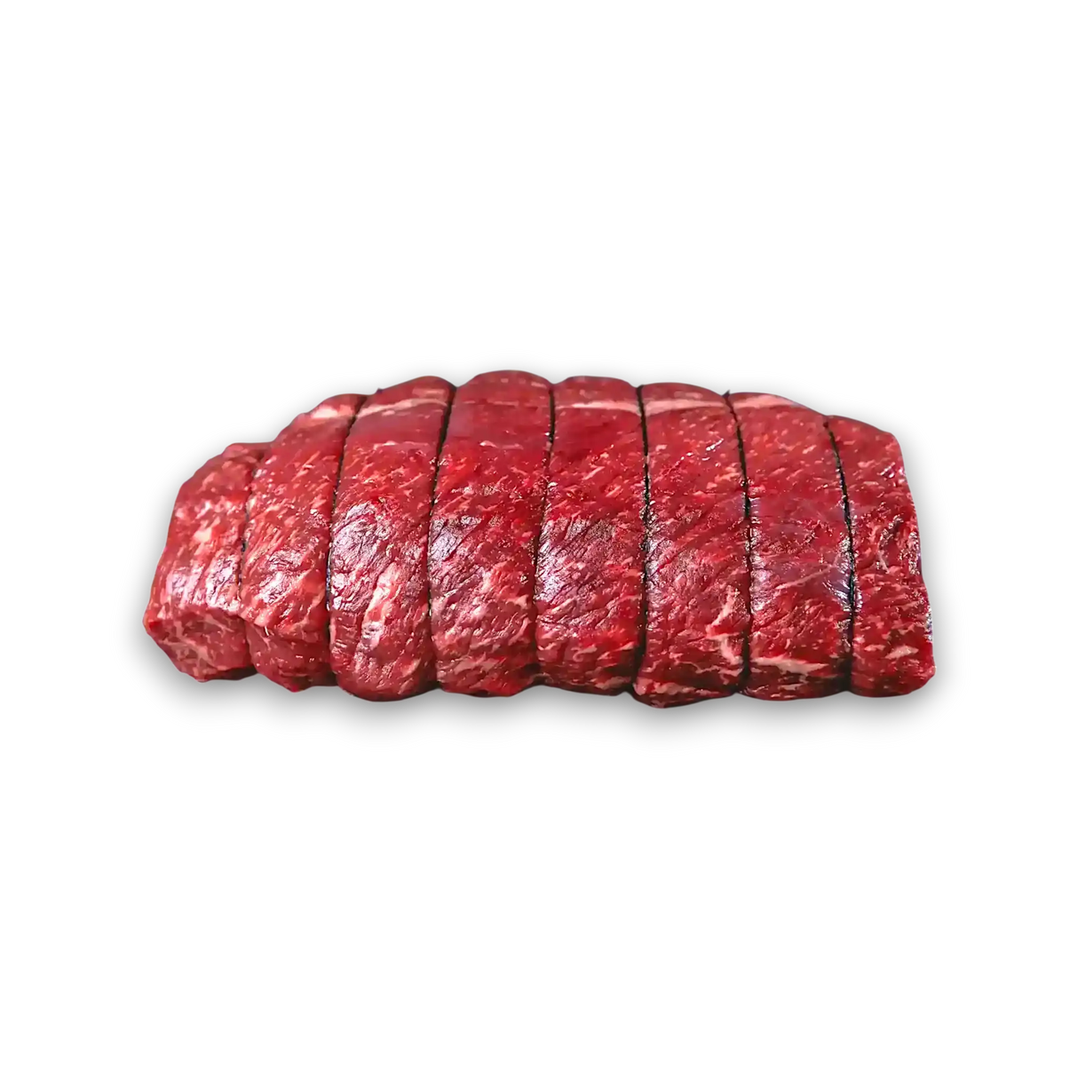 Freshly sliced premium Wagyu beef with rich marbling, ready for cooking