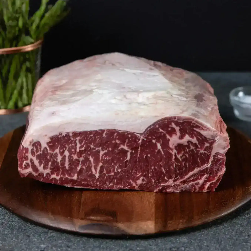 Australian Wagyu striploin with rich marbling from Peter Augustus Craft Butcher