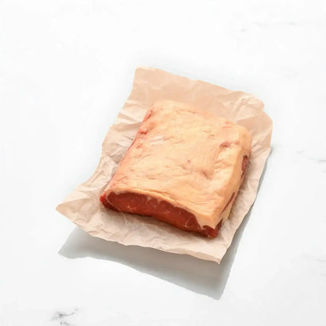 Premium Angus sirloin beef cut from Peter Augustus Craft Butcher on butcher paper