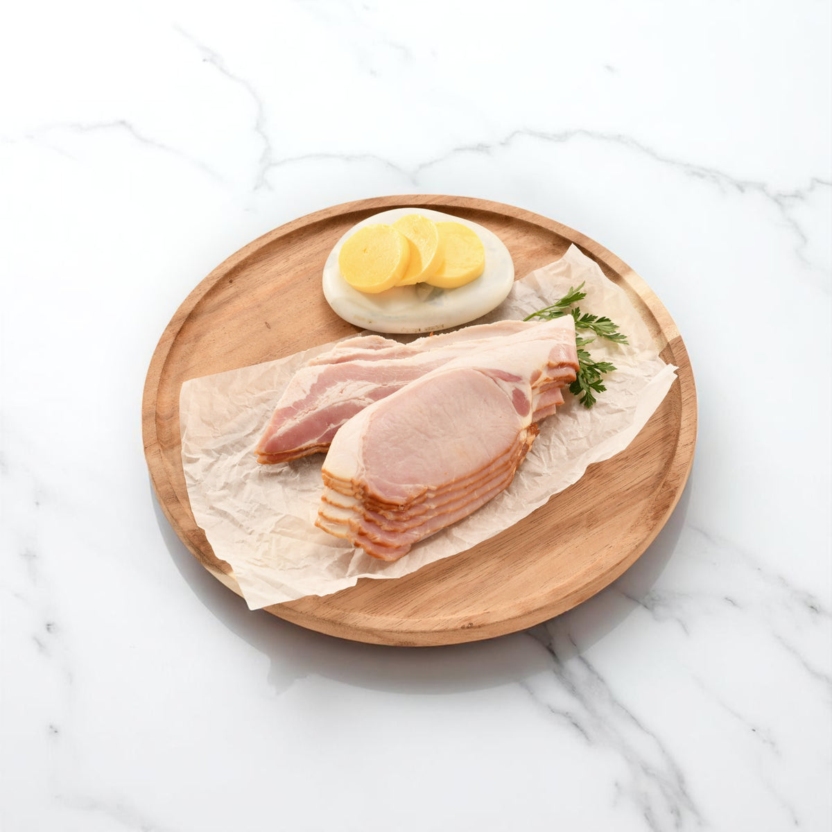 Rindless bacon slices made from premium Australian pork, naturally smoked and hand-trimmed