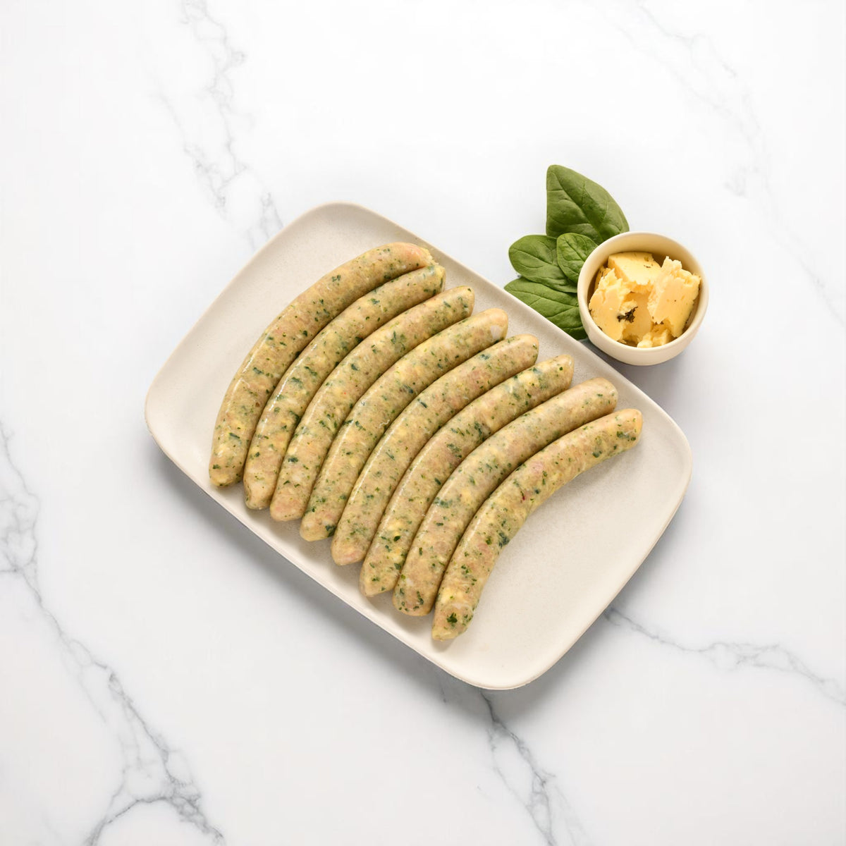 Peter Augustus Chicken, Spinach and Haloumi Sausage