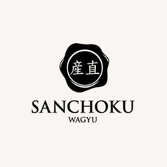 SANCHOKU Wagyu logo with Japanese characters in black on white background