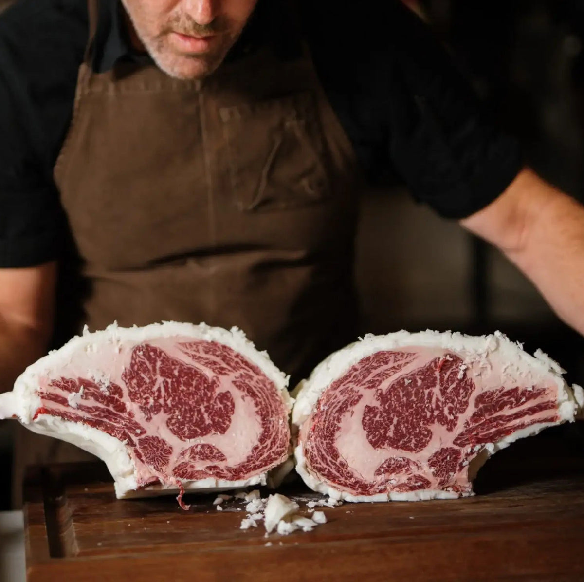 Tomahawk Rib Rack PURE WAGYU Tomahawk Steak 1.2kg - SB 10 | Premium Marbling – Peter ...