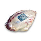 Raw lamb package with a label 